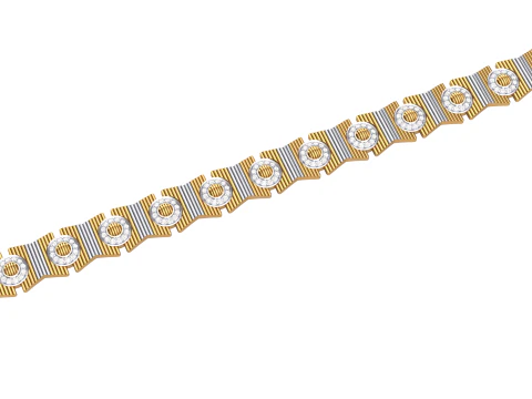 3D Printable Jewelry design of Bracelet with diamonds 3D Model
