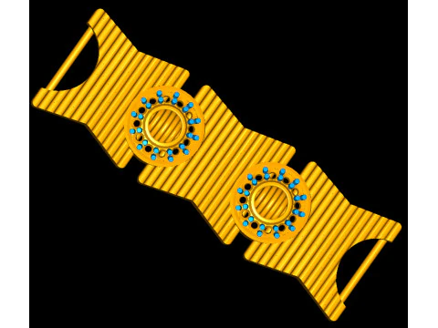 3D Printable Jewelry design of Bracelet with diamonds 3D Model