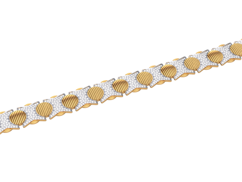 3D Printable Jewelry design of Bracelet with diamonds 3D Model
