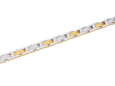 3D Printable Jewelry design of Bracelet with diamonds 3D Model