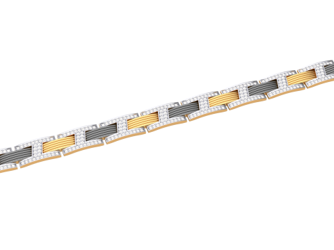 3D Printable Jewelry design of Bracelet with diamonds Model 3D