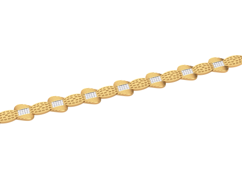 3D Printable Jewelry design of Bracelet with diamonds 3D Model