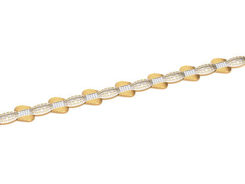 3D Printable Jewelry design of Bracelet with diamonds 3D Model