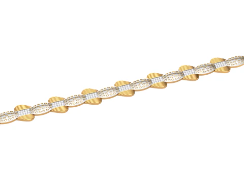 3D Printable Jewelry design of Bracelet with diamonds 3D Model
