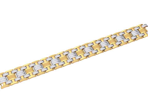 3D Printable Jewelry design of Bracelet with diamonds 3D Modell
