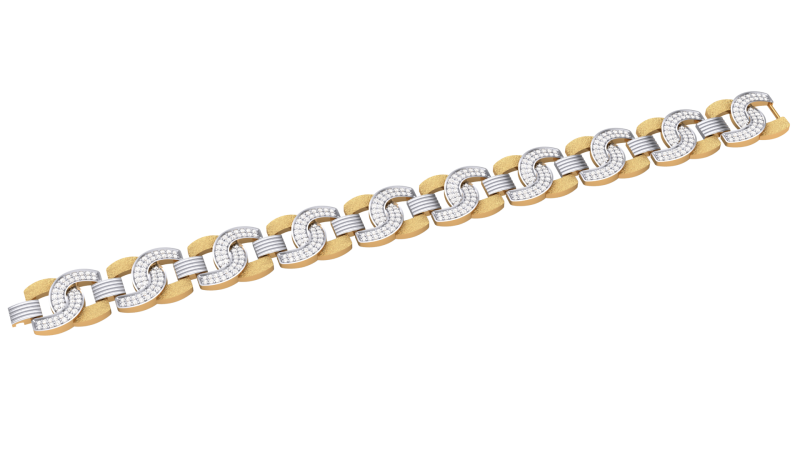 3D Printable Jewelry design of Bracelet with diamonds Modello 3D .c4d .max .obj .3ds .fbx .stl .blend