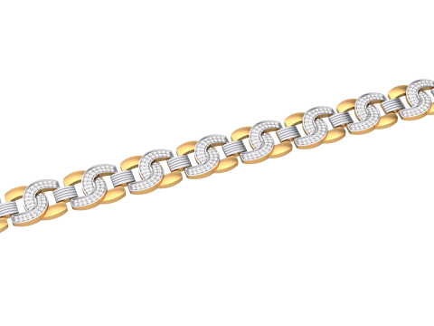 3D Printable Jewelry design of Bracelet with diamonds Modello 3D