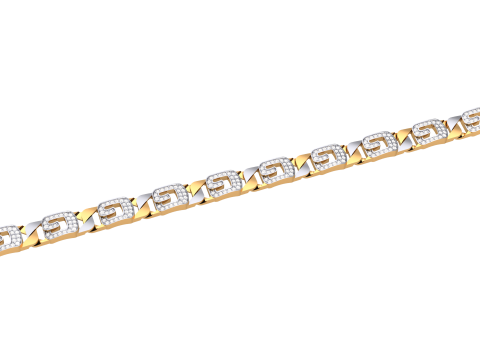 3D Printable Jewelry design of Bracelet with diamonds 3Dモデル
