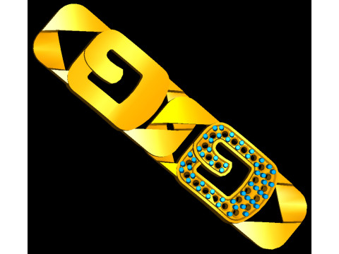 3D Printable Jewelry design of Bracelet with diamonds 3Dモデル