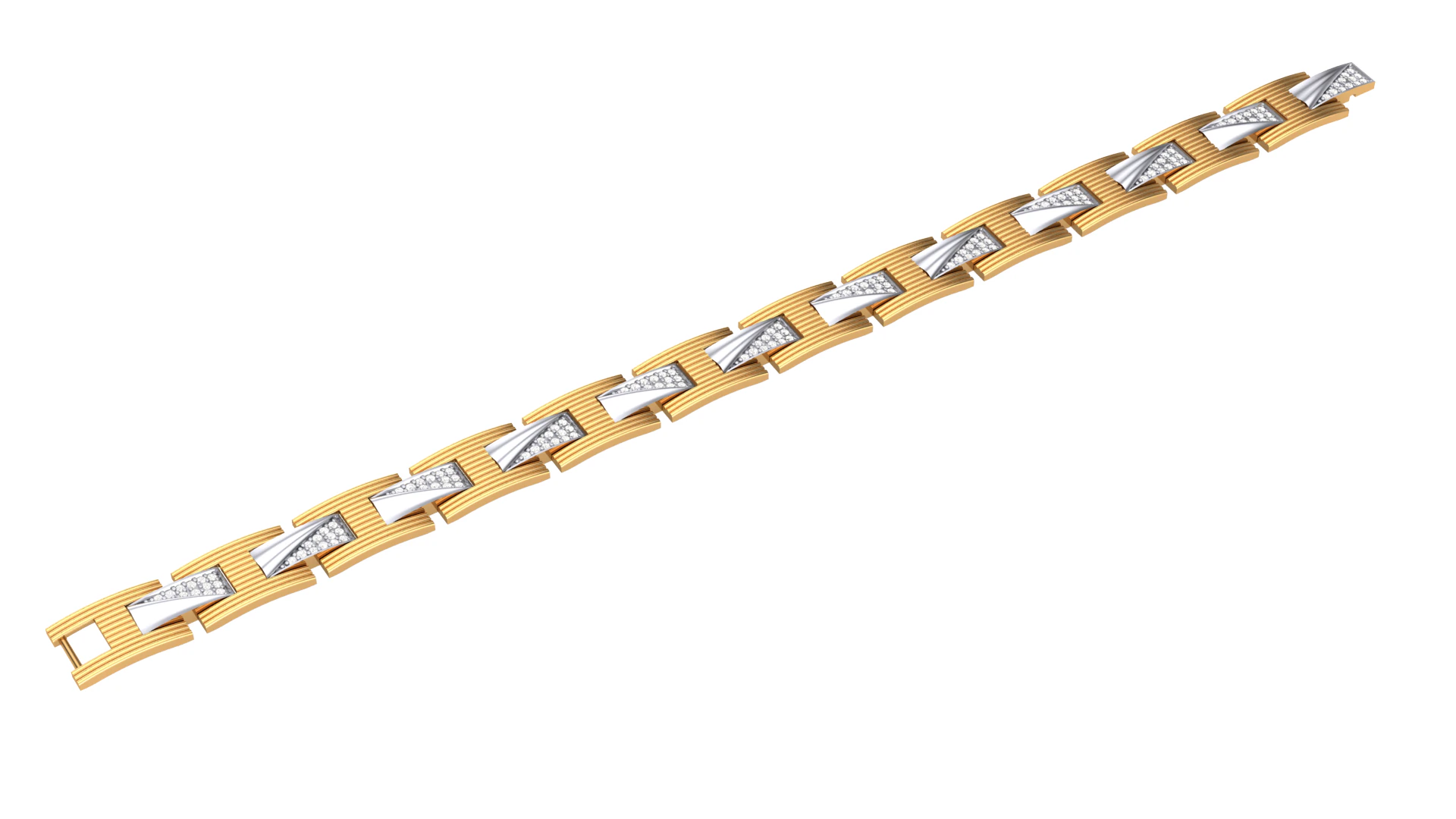 3D Printable Jewelry design of Bracelet with diamonds 3D Model .c4d .max .obj .3ds .fbx .stl .blend 
