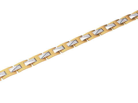 3D Printable Jewelry design of Bracelet with diamonds 3D Model