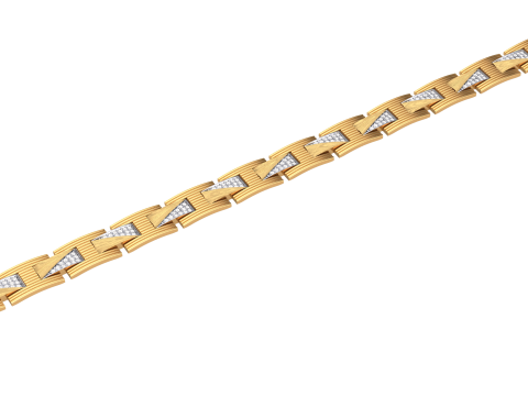3D Printable Jewelry design of Bracelet with diamonds 3D Model