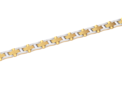 3D Printable Jewelry design of Bracelet with diamonds 3D Model