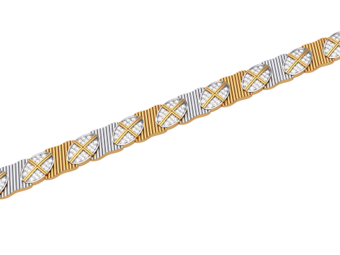 3D Printable Jewelry design of Bracelet with diamonds Model 3D