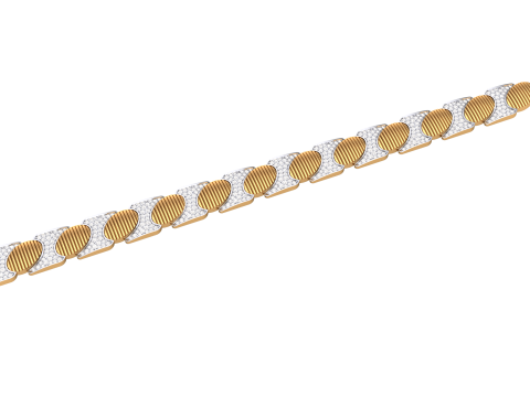 3D Printable Jewelry design of Bracelet with diamonds 3D Model
