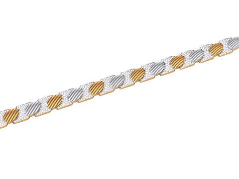 3D Printable Jewelry design of Bracelet with diamonds 3Dモデル