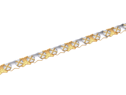 3D Printable Jewelry design of Bracelet with diamonds 3D 모델