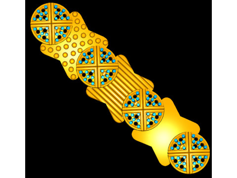 3D Printable Jewelry design of Bracelet with diamonds 3D 모델