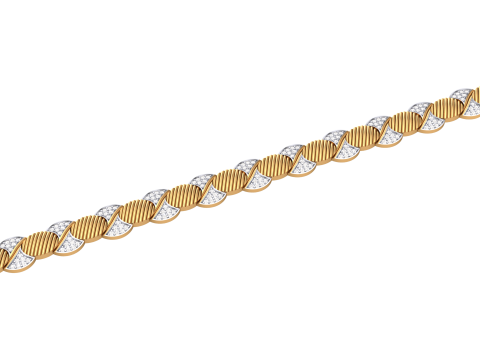3D Printable Jewelry design of Bracelet with diamonds 3D Model