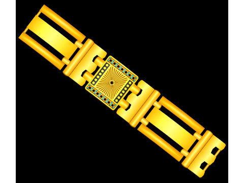 3D Printable Jewelry design of Bracelet with diamonds Modelo 3D