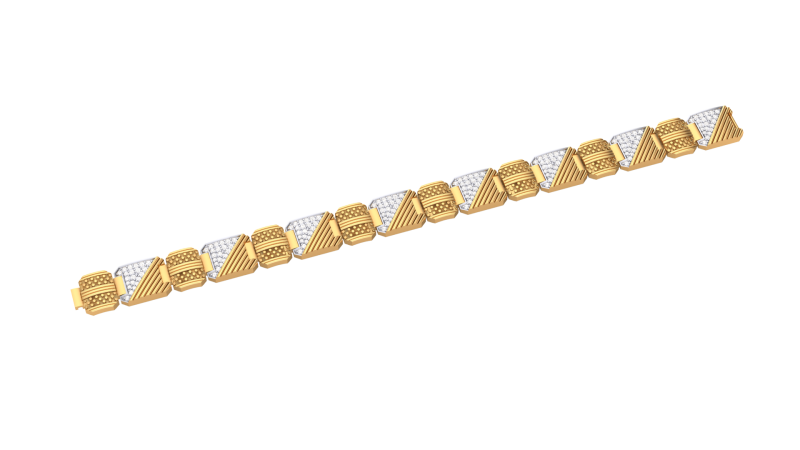 3D Printable Jewelry design of Bracelet with diamonds 3Dモデル .c4d .max .obj .3ds .fbx .stl .blend