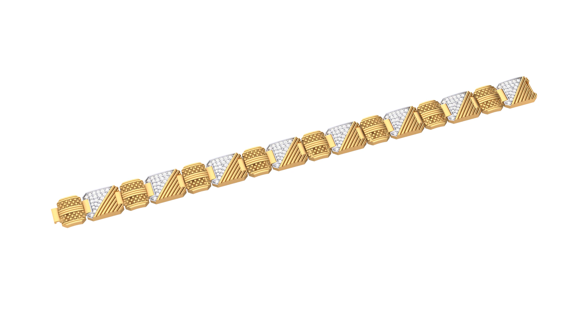 3D Printable Jewelry design of Bracelet with diamonds 3D Model .c4d .max .obj .3ds .fbx .stl .blend