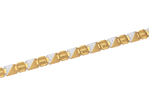 3D Printable Jewelry design of Bracelet with diamonds 3D Model