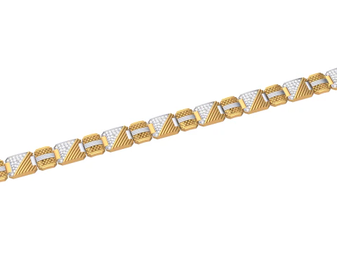 3D Printable Jewelry design of Bracelet with diamonds 3D Model