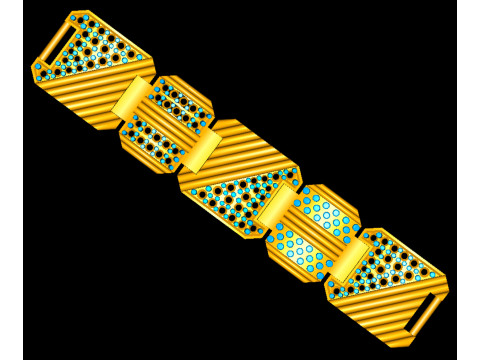 3D Printable Jewelry design of Bracelet with diamonds 3Dモデル