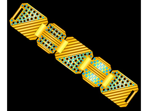 3D Printable Jewelry design of Bracelet with diamonds 3D Model