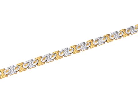 3D Printable Jewelry design of Bracelet with diamonds 3D Model
