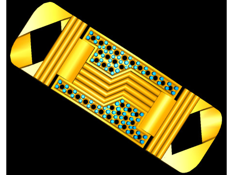 3D Printable Jewelry design of Bracelet with diamonds 3D Модель