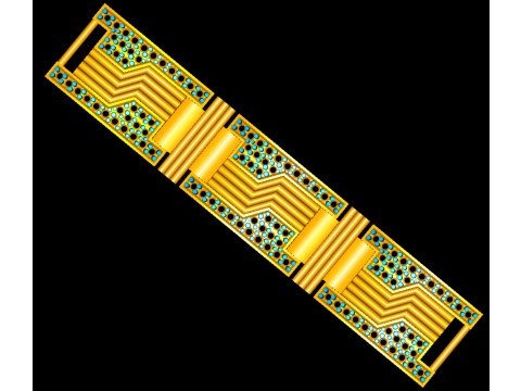3D Printable Jewelry design of Bracelet with diamonds 3D Модель