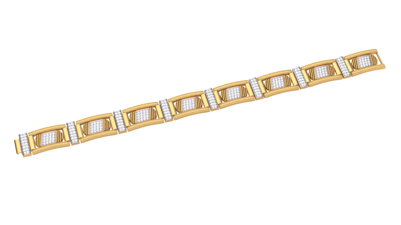 3D Printable Jewelry design of Bracelet with diamonds 3D 모델 .c4d .max .obj .3ds .fbx .stl .blend