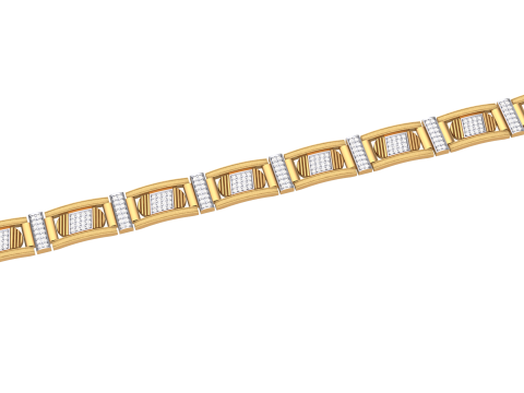3D Printable Jewelry design of Bracelet with diamonds 3D Model