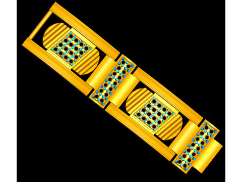 3D Printable Jewelry design of Bracelet with diamonds 3D Model