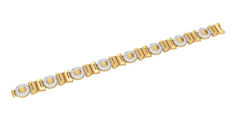 3D Printable Jewelry design of Bracelet with diamonds 3D 모델 .c4d .max .obj .3ds .fbx .stl .blend