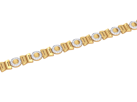 3D Printable Jewelry design of Bracelet with diamonds 3D Model