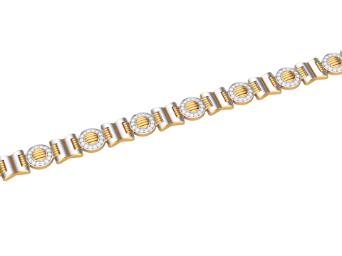 3D Printable Jewelry design of Bracelet with diamonds 3D 모델