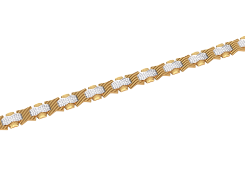 3D Printable Jewelry design of Bracelet with diamonds 3D Model