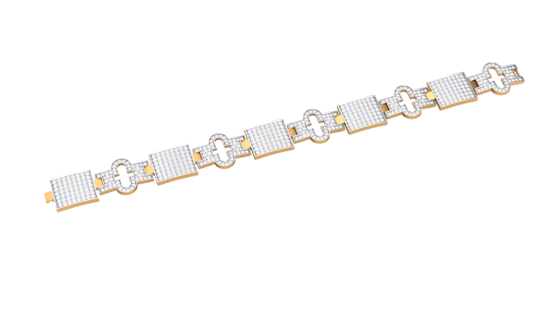 3D Printable Jewelry design of Bracelet with diamonds 3D Modell .c4d .max .obj .3ds .fbx .stl .blend