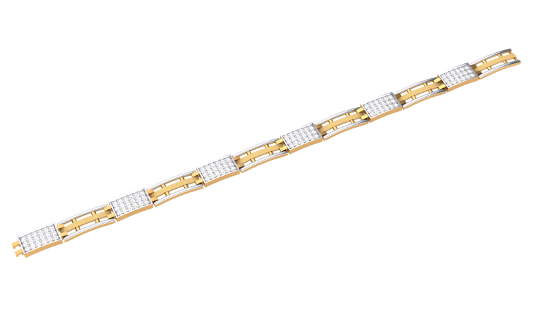 3D Printable Jewelry design of Bracelet with diamonds Model 3D .c4d .max .obj .3ds .fbx .stl .blend