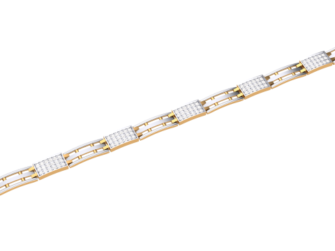 3D Printable Jewelry design of Bracelet with diamonds Model 3D