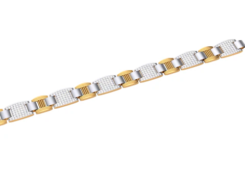 3D Printable Jewelry design of Bracelet with diamonds 3D Model