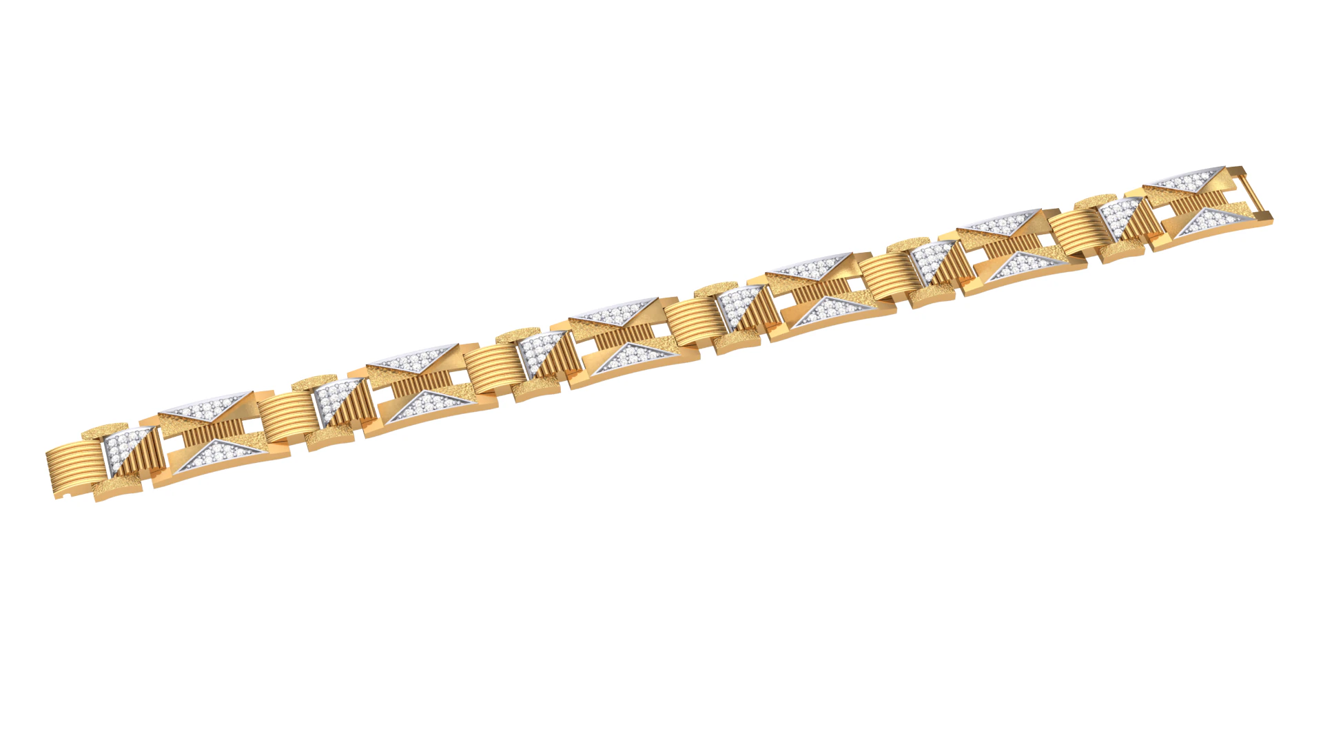 3D Printable Jewelry design of Bracelet with diamonds 3D Model .c4d .max .obj .3ds .fbx .stl .blend 