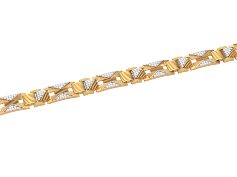 3D Printable Jewelry design of Bracelet with diamonds 3D Model