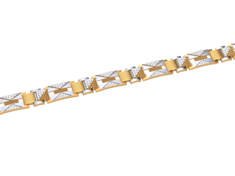 3D Printable Jewelry design of Bracelet with diamonds Model 3D
