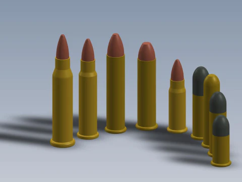 Rimfire Sporting Ammo 3D Model