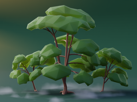 Low Poly Trees 3Dモデル