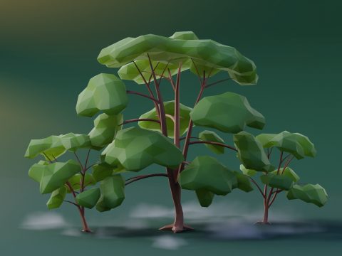 Low Poly Trees 3Dモデル